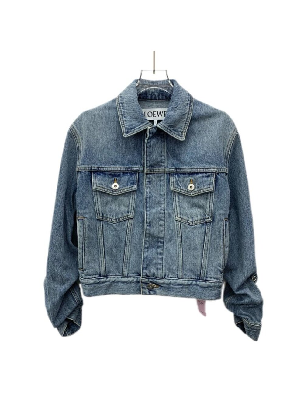 Loewe Blue Cotton Chain Detail Denim Jacket